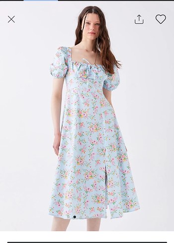 lc waikiki çiçekli uzun elbise y2k - Görsel 2