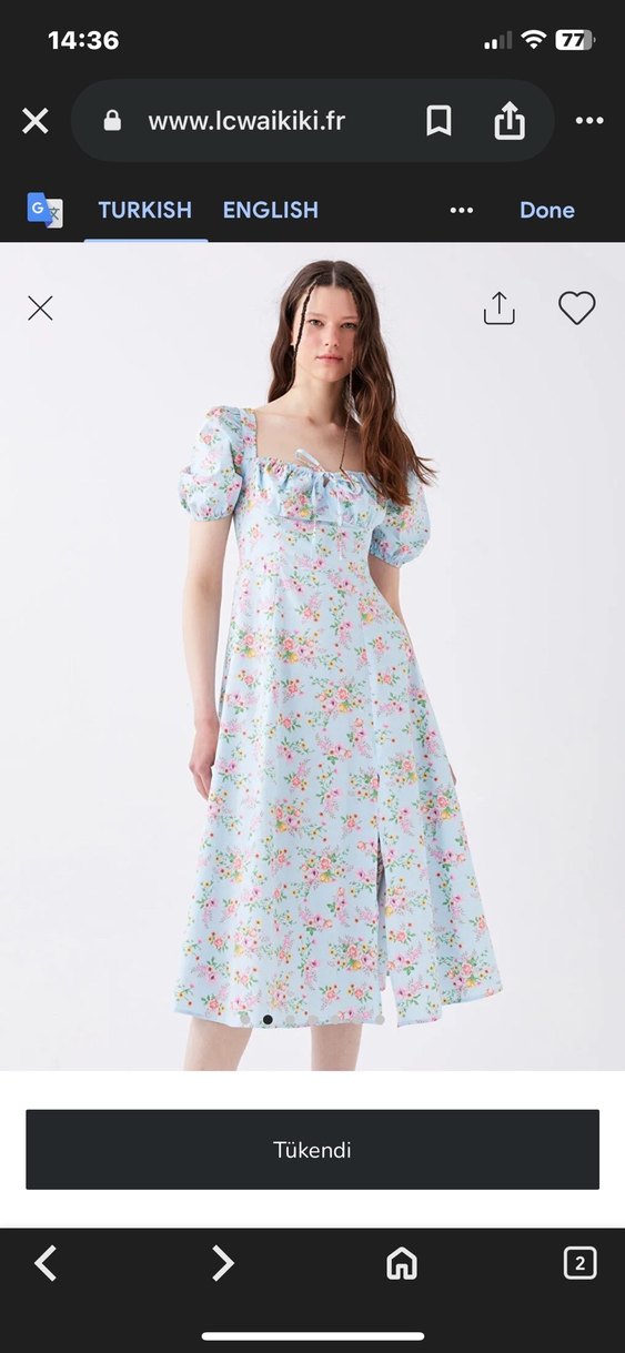 lc waikiki çiçekli uzun elbise y2k - Görsel 2