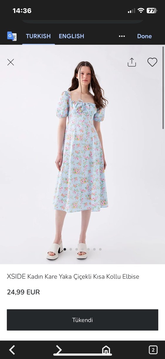 lc waikiki çiçekli uzun elbise y2k - Görsel 3