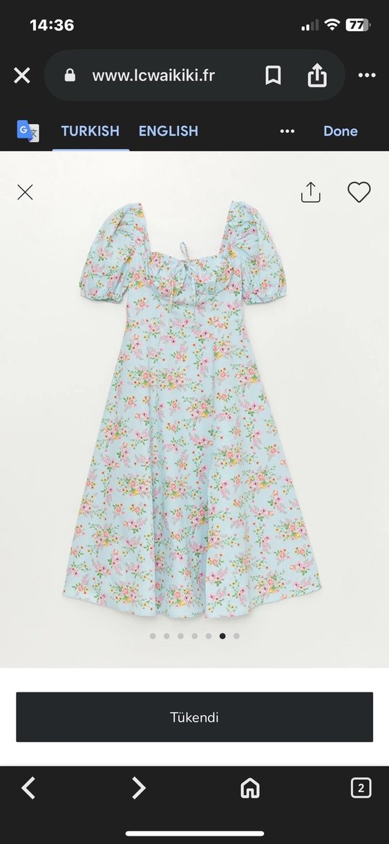 lc waikiki çiçekli uzun elbise y2k - Görsel 5