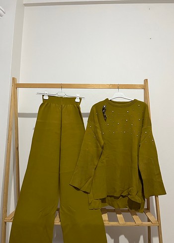 Kadın yağ ueşil Triko Uzun Kollu Takım - Görsel 3