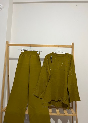 Kadın yağ ueşil Triko Uzun Kollu Takım - Görsel 4