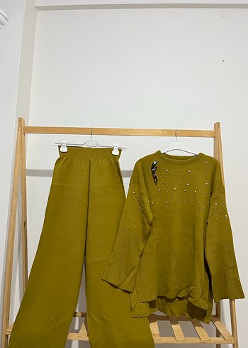 Kadın yağ ueşil Triko Uzun Kollu Takım - Görsel 8