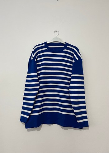 Kadın Kahverengi Çizgili Örgü Kazak - Görsel 13