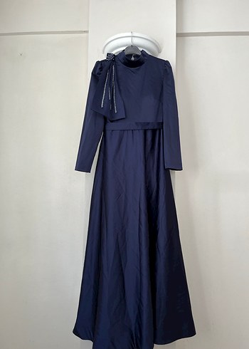 Çok Renkli Drapeli Uzun Kadın Abiye Elbise - Görsel 6