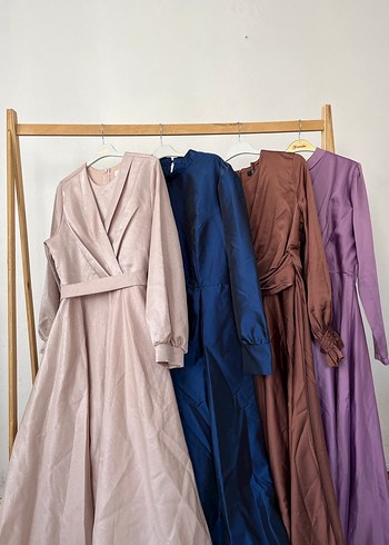 Çok Renkli Drapeli Uzun Kadın Abiye Elbise - Görsel 10