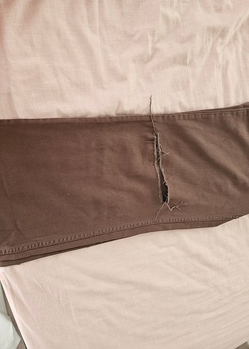 Kahverengi Kadın Süet Kemerli Bol Pantolon - Görsel 10