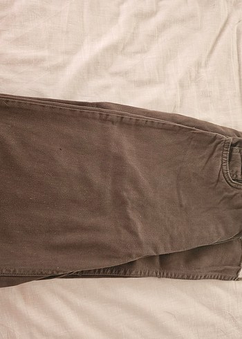 Kahverengi Kadın Süet Kemerli Bol Pantolon - Görsel 9