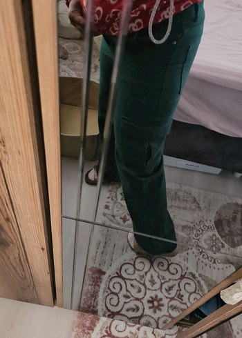 Kahverengi Kadın Süet Kemerli Bol Pantolon - Görsel 5