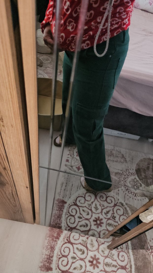 Kahverengi Kadın Süet Kemerli Bol Pantolon - Görsel 5