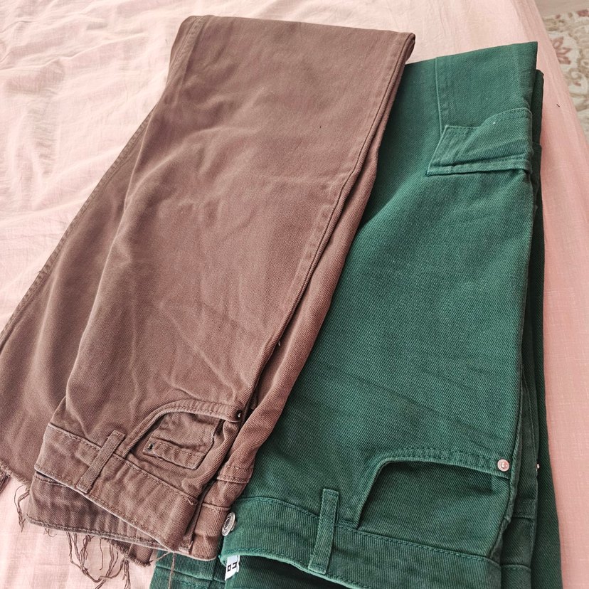 Kahverengi Kadın Süet Kemerli Bol Pantolon - Görsel 3