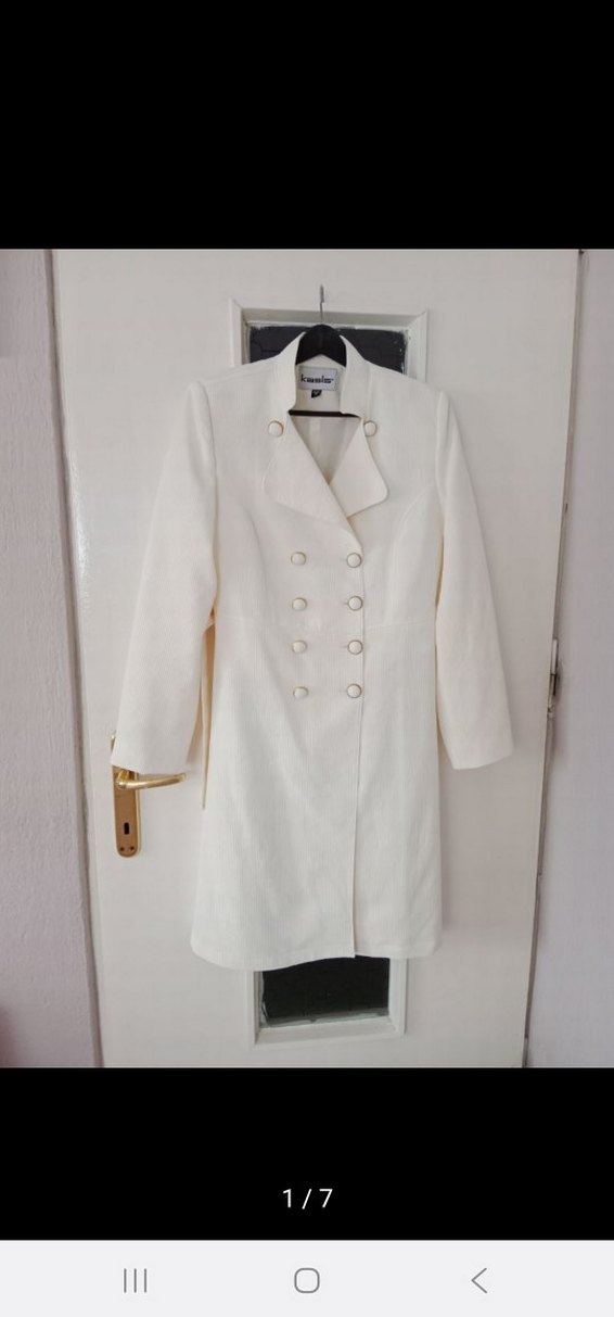 Kasis Beyaz Mini Kadın Blazer Ceket - Görsel 4