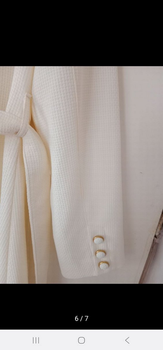 Kasis Beyaz Mini Kadın Blazer Ceket - Görsel 2