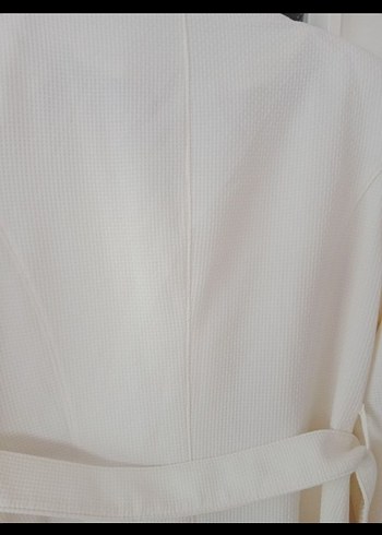 Beyaz uzun Kadın Blazer Ceket - Görsel 6