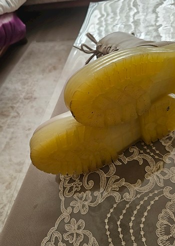 Bej Kadın Bağcıklı Platform Topuklu Bot - Görsel 2