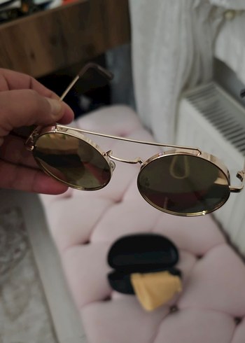 Bej Parlak Tokalı Vintage Kadın Gözlüğü - Görsel 4