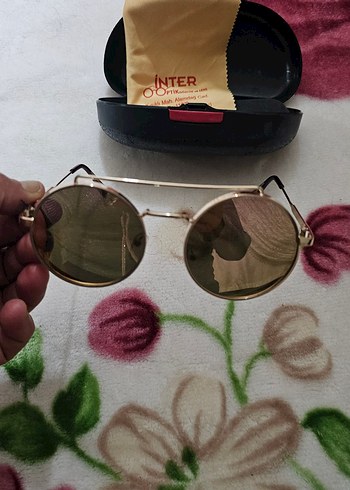 Bej Parlak Tokalı Vintage Kadın Gözlüğü - Görsel 3