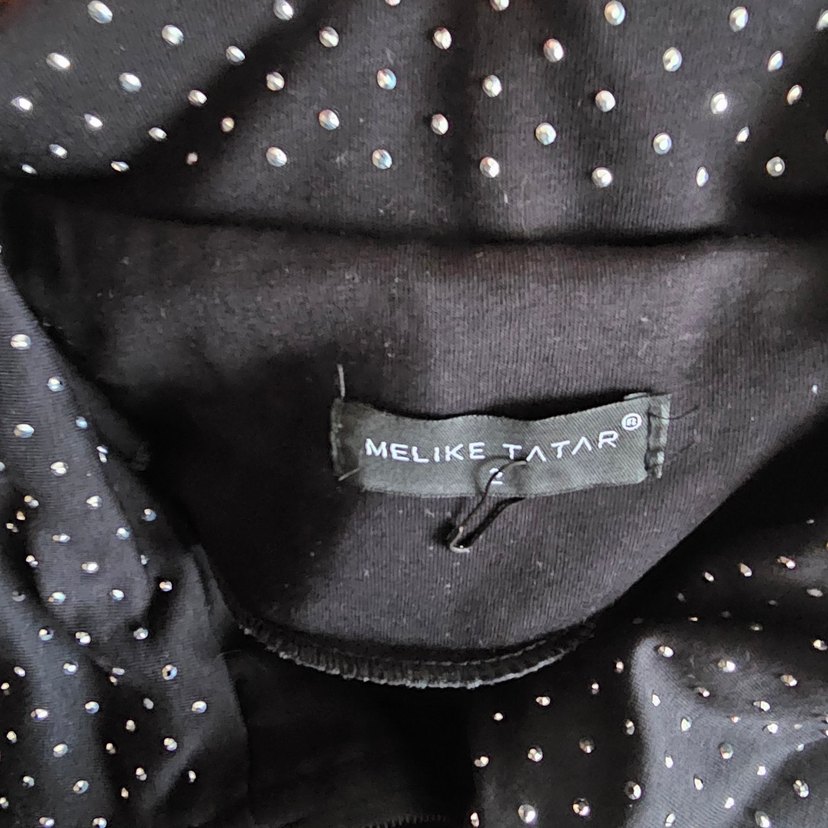 Siyah taşlı Melike Tatar takım - Görsel 2