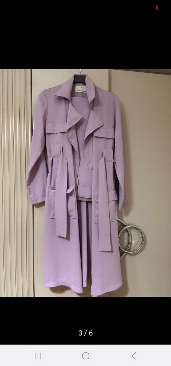 Bej Uzun Kadın Takım Kadriye Baştürk - Görsel 5