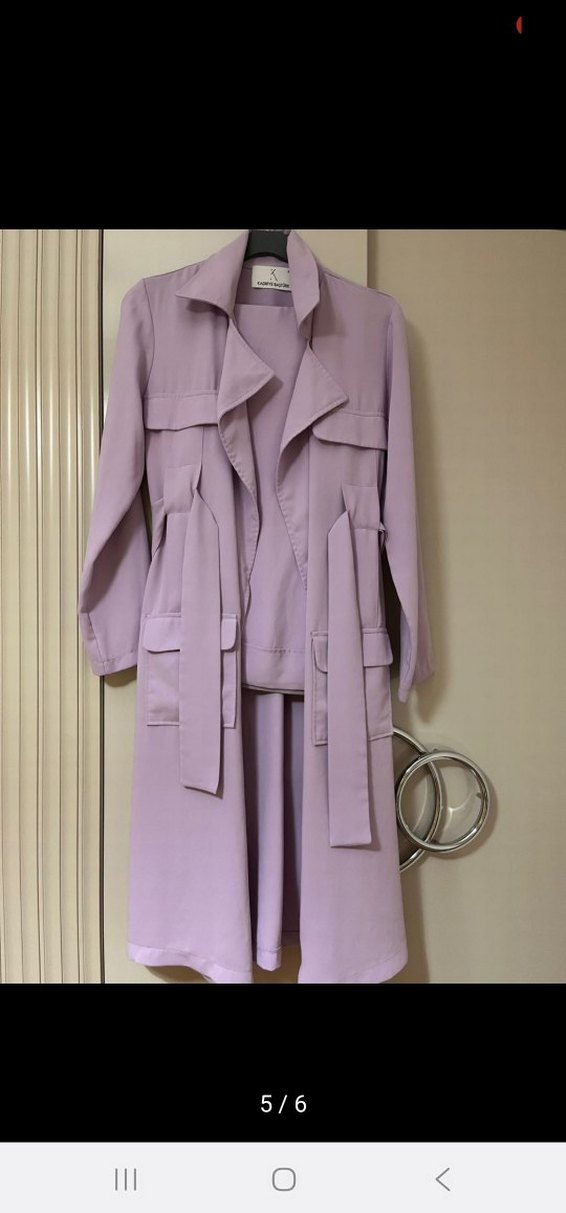 Bej Uzun Kadın Takım Kadriye Baştürk - Görsel 2