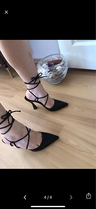 Zara Siyah topuklu ayakkabı