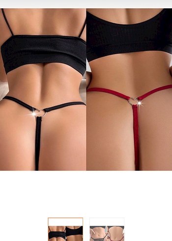 Bordo ve Siyah Dantel Minimalist Kadın Külot - Görsel 2