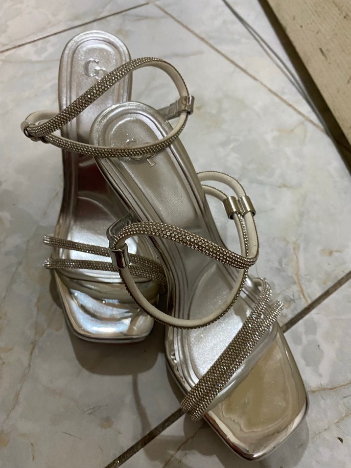 Renkli Yılan Desenli Stiletto Kadın Ayakkabı - Görsel 3