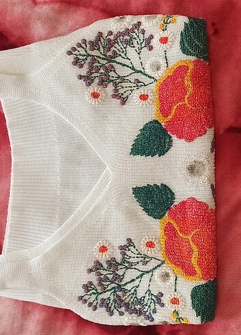 Askılı örme yazlık triko,Ambar marka, 34-36 beden uyumlu, dar de