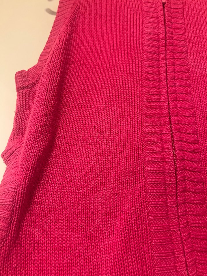 Pembe Kapüşonlu Örgü Kadın Yelek - Görsel 5