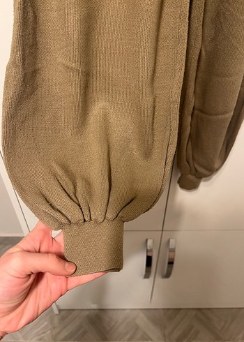 Bej Kadın triko şalvar Pantolon - Görsel 3