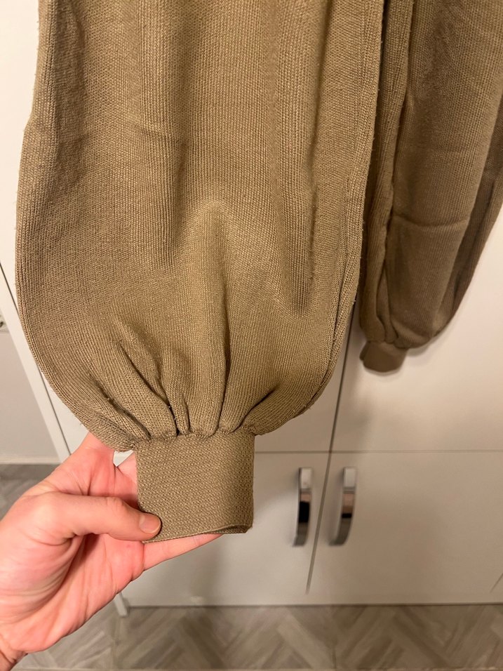 Bej Kadın triko şalvar Pantolon - Görsel 3