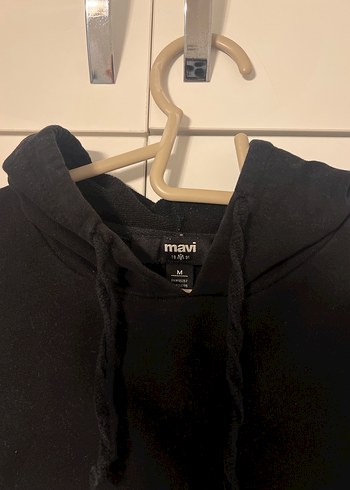 Kadın Siyah Kapüşonlu Sweatshirt Uzun Kollu - Görsel 2