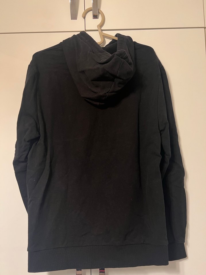 Kadın Siyah Kapüşonlu Sweatshirt Uzun Kollu - Görsel 4