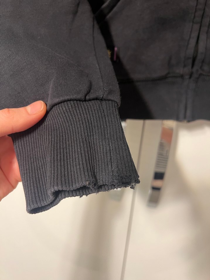 Siyah Fermuarlı Kapüşonlu Kadın hırka - Görsel 4