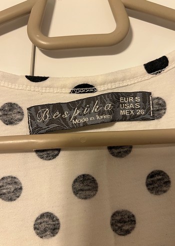 Puantiye Desenli kısa fakir Kollu gecelik - Görsel 4