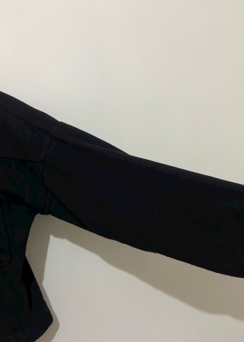 s Beden siyah Renk Siyah Düğmeli Kadın Denim Ceket