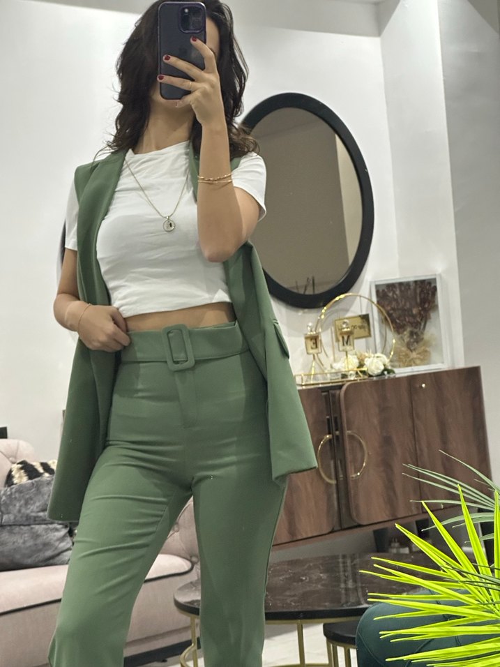 Kemerli Yelekli Takım Defacto - Görsel 3