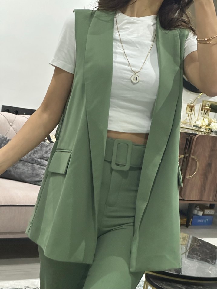 Kemerli Yelekli Takım Defacto - Görsel 5