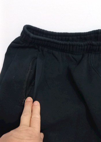 Fermuarlı Siyah erkek Eşofman Altı - Görsel 2