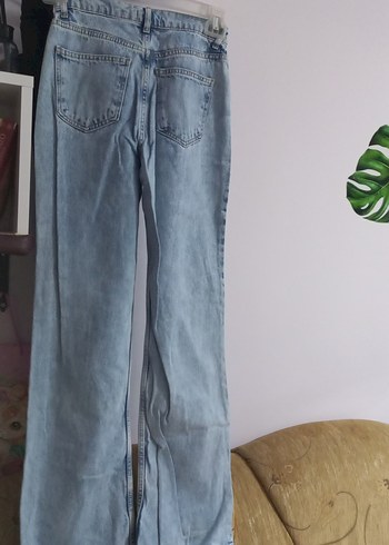 34 Beden mavi Renk Mavi Rahat Kesim Kadın Kot Pantolon 32 x104