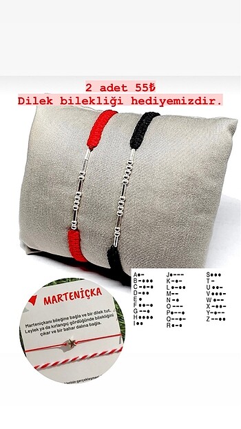 mors alfabeli bileklik 