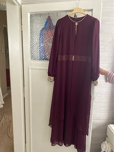Bordo abıye kıyafet