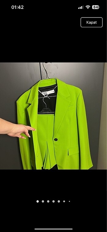 Zara blazer şort etek takım