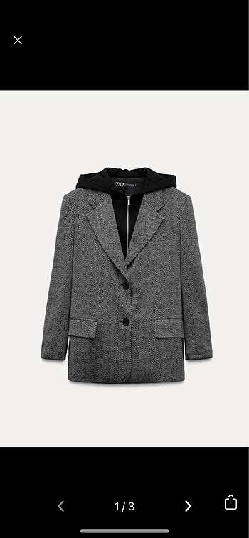 Zara kapüşonlu blazer