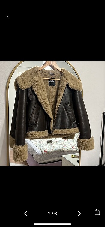 Zara Zara astar detaylı biker ceket
