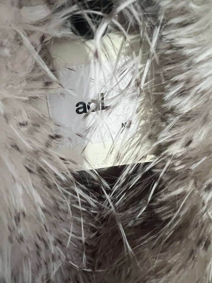 Gri Kadın Suni Kürk Midi Ceket - Görsel 2