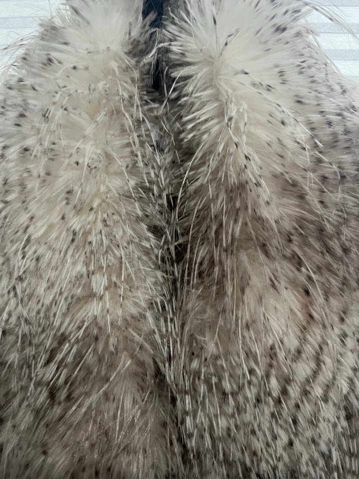 Gri Kadın Suni Kürk Midi Ceket - Görsel 4