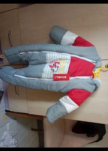 BOMBI Fermuarlı Gri Erkek Bebek astronot Tulum - Görsel 2