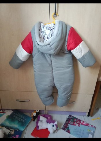 BOMBI Fermuarlı Gri Erkek Bebek astronot Tulum - Görsel 3