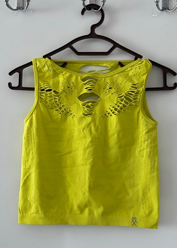 Sarı Dantel Detaylı Mini Atlet